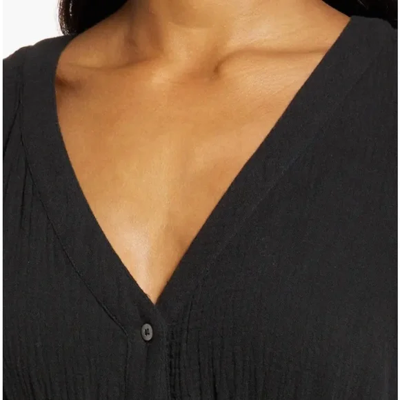 Madewell Lightspun Tiered Button Front Midi Dress - Picture 3 of 9